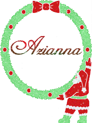 Azianna with Santa Holding Wreath