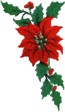 Poinsettia Button Corner Right