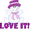 Love it- purple snowman