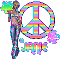rainbow hippie peacenik chick