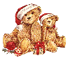 two christmas bears