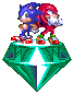 sonic knuckles and a emrald