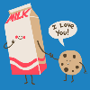 i love you milk and cookies.