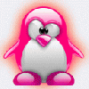 Pink Glowing Penguin