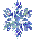 Blue Glitter Snowflake