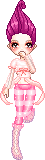cute pink bug girl
