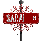 red street sign sarah LN