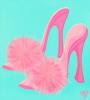 Pink puff shoes