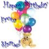 Happy birthday from shanel balloon bear