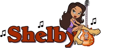 Shelby with bratz doll and guitar
