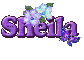 Purple Flower & Butterfly: Sheila