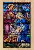 Birth of christ in stain glass