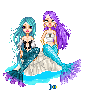 2 Mermaids sitting on a rock!