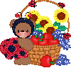 Ladybug Bear And Basket