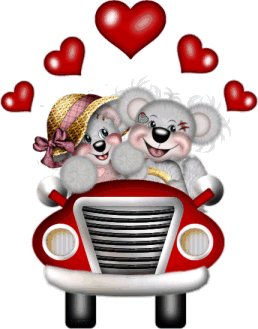 CREDDY BEARS IN A CAR