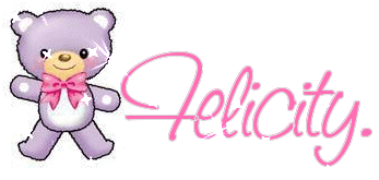 BEAR WITH FELICITY'S NAME