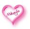 pink heart with name Mikayla