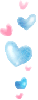blue & pink heart