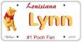 Pooh License Plate - Lynn