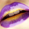 purple nd yellow lips