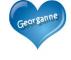 blue heart with name georganne