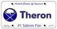 Sabres Fan License Plate - Theron