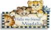 Cats saying Hello Friend - Migdalia