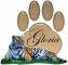 Tiger with paw print - Gloria