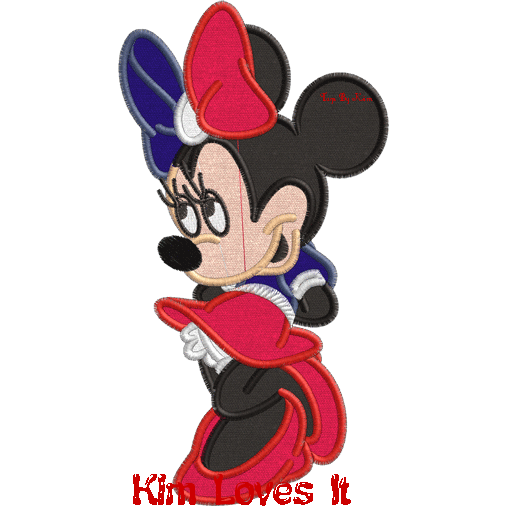 minnie with kim loves it