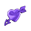 Purple Arrow Heart