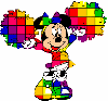 Minnie Mouse Cheerleading - Rainbow
