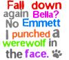 No Emmett I punched a werewold in the face.