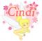 Tinkerbell with Pink Flowers - Cindi
