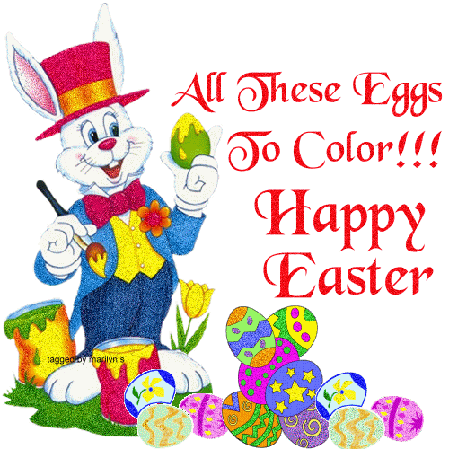 ALL THESE EGGS TO COLOR/HAPPY EASTER