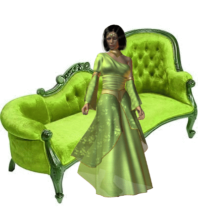 Woman on sofa