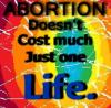 Abortion doenst cost much just one life
