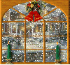 christmas window with snow