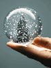 christmas tree in a snowglobe