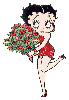 betty boop with flowers