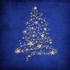 Blue gold Christmas tree.