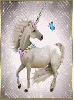 unicorn with flowers in mane