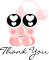 Light Pink Frosting Droplet "Thank You"