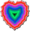 geode rainbow heart