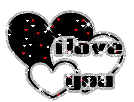 I Love You Text Glitter.