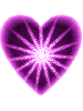 purple rays heart