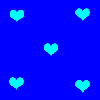 corazones con fondo azul  