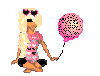 White Blonde Doll With Balloon