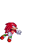 Knuckles gliding so fast hes going as fast as a meteor