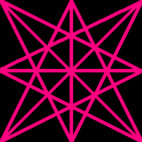 pink 3d star on black