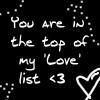 You are in the top of my 'Love' list (black)